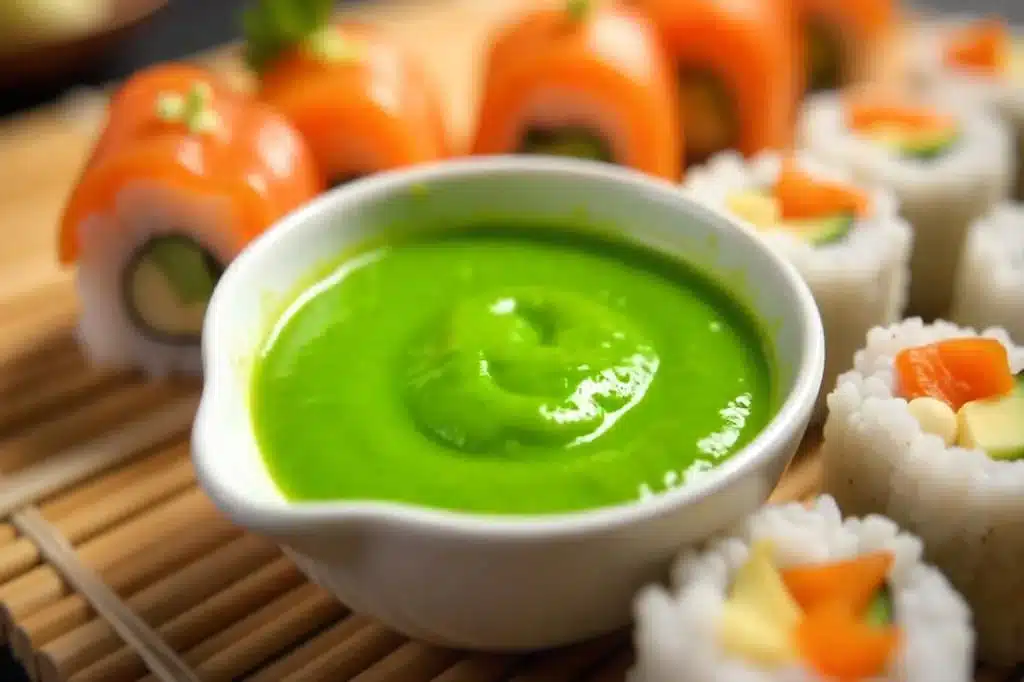 لو بتحبي السوشي وبتدوري على صوص لذيذ وسهل يعلي الطعم، جربي صوص السوشي الأخضر الكريمي اللي هينقلك للمطاعم اليابانية من أول لقمة